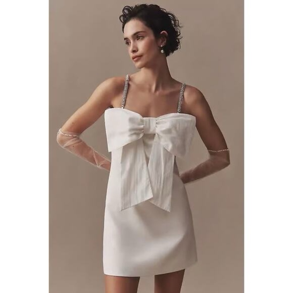 Bridal Cream Dress with Bow Detail